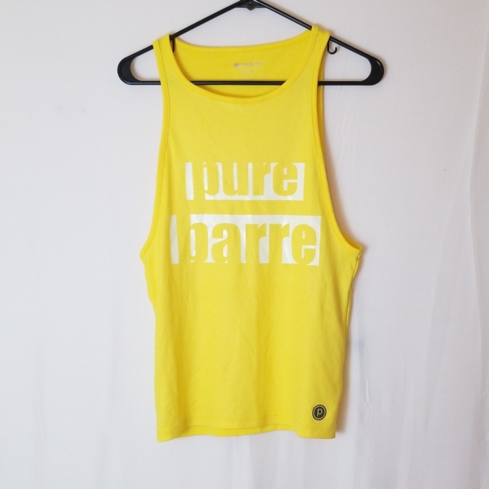 Pure Barre Bright Yellow Logo Tank Top